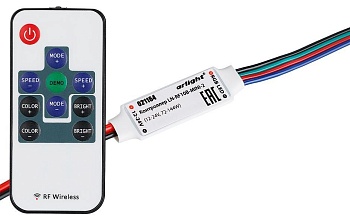 Контроллер LN-RF10B-MINI-2 (12-24V,72-144W, ПДУ 10кн) (Arlight, Пластик)