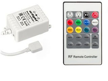 Контроллер LN-RF20B-Mini-2 (12-24V,72-144W, ПДУ 20кн) (Arlight, Пластик)