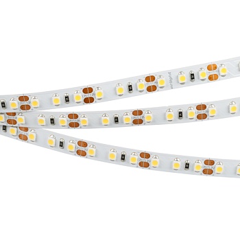 Лента RT 2-5000 12V Warm3000 2x (3528, 600 LED, LUX) (Arlight, 9.6 Вт/м, IP20)
