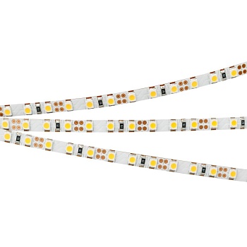 Лента RT 2-5000 12V Warm3000 5mm 2x (3528, 600 LED, LUX) (Arlight, 9.6 Вт/м, IP20)