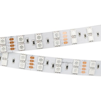 Лента RT 2-5000 24V RGB 2x2 (5060, 600 LED, LUX) (Arlight, 28.8 Вт/м, IP20)