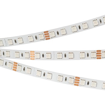 Лента RT 2-5000 24V RGB 3x (5060, 420 LED, LUX) (Arlight, 21 Вт/м, IP20)