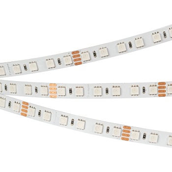 Лента RT 2-5000 24V RGB 3x (5060, 420 LED, LUX) (Arlight, 21 Вт/м, IP20)