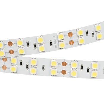 Лента RT 2-5000 24V Warm2700 2x2 (5060, 600 LED, LUX) (Arlight, 28.8 Вт/м, IP20)