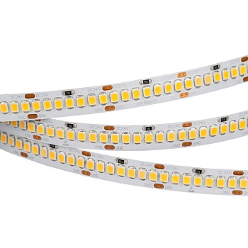 Лента RT 2-5000 24V Warm3500 10mm (2835, 252 LED/m, LUX) (Arlight, 10 Вт/м, IP20)