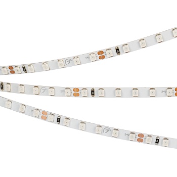 Лента RT 2-5000 24V Yellow 5mm 2x (3528, 600 LED, LUX) (Arlight, 9.6 Вт/м, IP20)