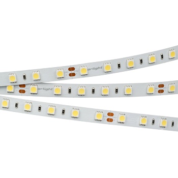 Лента RTW 2-5000NC 24V Warm2700 2x (5060, 300 LED, LUX) (Arlight, 14.4 Вт/м, IP65)
