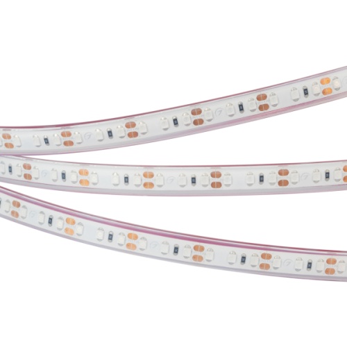 Лента RTW 2-5000PGS 12V Yellow 2x (3528, 600 LED, LUX) (Arlight, 9.6 Вт/м, IP67)