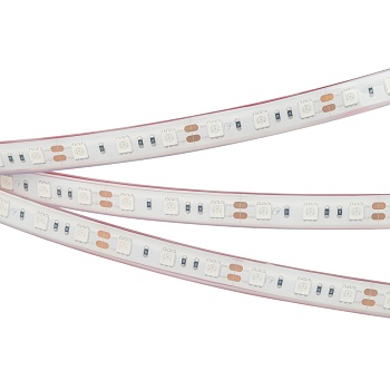 Лента RTW 2-5000PGS 12V Yellow 2x (5060, 300 LED, LUX) (Arlight, 14.4 Вт/м, IP67)