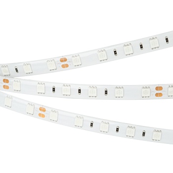 Лента RTW 2-5000SE 24V Blue 2x (5060, 300 LED, LUX) (Arlight, 14.4 Вт/м, IP65)