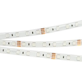 Лента RTW 2-5000SE 24V RGB 2x (5060, 300 LED, LUX) (Arlight, 14.4 Вт/м, IP65)