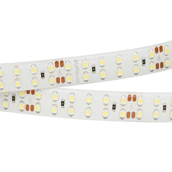 Лента RTW 2-5000SE 24V Warm 2x2 (3528, 1200 LED, LUX) (Arlight, 19.2 Вт/м, IP65)