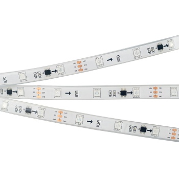 Лента SPI-5000PGS-5060-30 12V Cx3 RGB (12mm, 7.2W/m, IP67) (Arlight, Закрытый, IP67)
