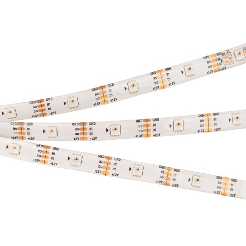 Лента SPI-5000SE-RAM-5060-30 12V Cx1 RGB-Auto (10mm, 4.8W/m, IP65) (Arlight, Закрытый, IP65)
