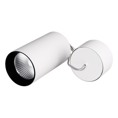 Светильник подвесной SP-POLO-R85-2-15W Warm White 40deg (White, Black Ring) (Arlight, IP20 Металл, 3 года)
