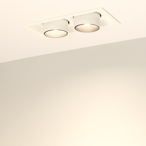 Светильник LTD-PULL-S110x210-2x10W Warm3000 (WH, 24 deg, 230V) (Arlight, IP20 Металл, 5 лет)