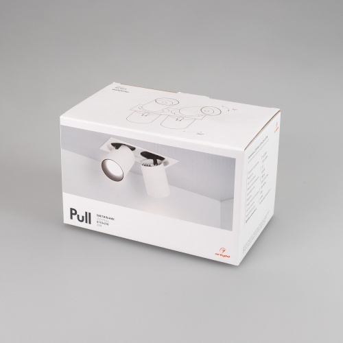 Светильник LTD-PULL-S110x210-2x10W Warm3000 (WH, 24 deg, 230V) (Arlight, IP20 Металл, 5 лет)