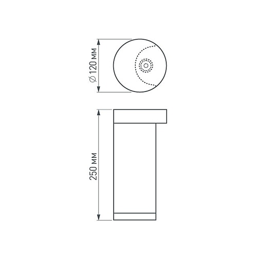 Светильник LGD-Path-Round120-H250B-12W Warm White (Arlight, IP54 Металл, 3 года)