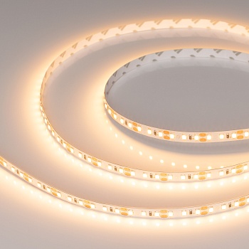 Светодиодная лента RT-A120-8mm 12V Warm2400 (9.6 W/m, IP20, 2835, 5m) (Arlight, 9.6 Вт/м, IP20)