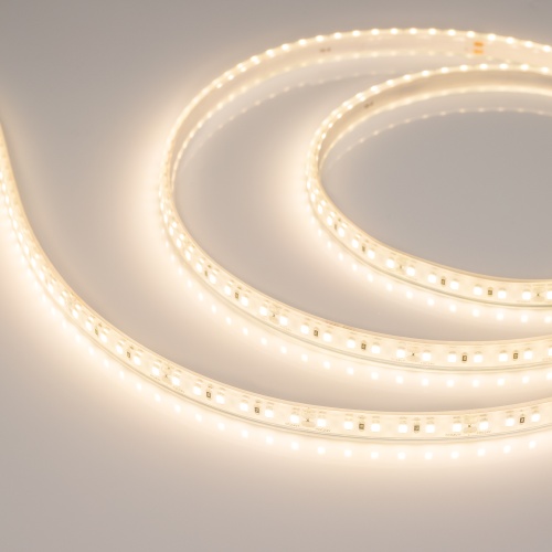 Светодиодная лента герметичная RTW-PU-A120-10.5mm 24V Warm3000 (16.8 W/m, IP68, Wire 2m, 5m) (Arlight, -)