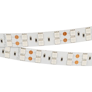 Светодиодная лента RT 2-5000 24V Yellow 2x2 (5060, 600 LED, LUX) (Arlight, 28.8 Вт/м, IP20)