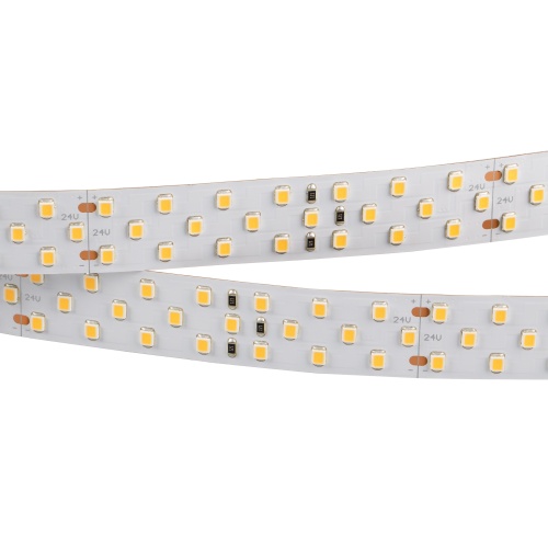 Светодиодная лента RT 2-5000 24V Warm3000 3x2 (2835, 1260 LED, LUX) (Arlight, 27 Вт/м, IP20)