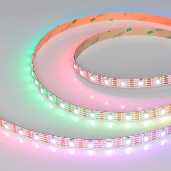 Светодиодная лента SPI-B60-10mm 5V RGB-PX1-BPT (12 W/m, IP20, 5060, 5m) (Arlight, бегущий огонь)