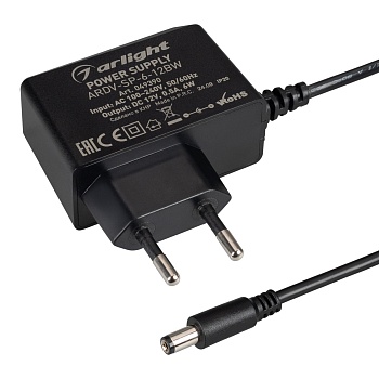 Блок питания ARDV-SP-6-12BW (12V, 0.5A, 6W) (Arlight, Адаптер, 5 лет)