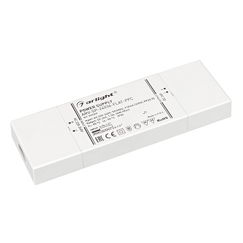 Блок питания ARV-SP-24036-FLAT-PFC (24V, 1.5A, 36W) (Arlight, IP20 Пластик, 5 лет)