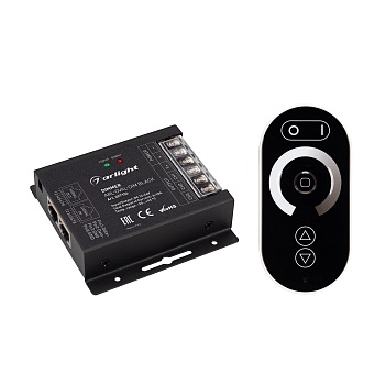 Диммер ARL-OVAL-DIM Black (12-24V, 3x10A, ПДУ Овал, RF, RJ45) (Arlight, Контроллер)