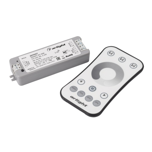 Диммер SMART-DIM-SET-RING (12-24V, 1x8A, ПДУ 2.4G) (Arlight, IP20 Пластик, 5 лет)