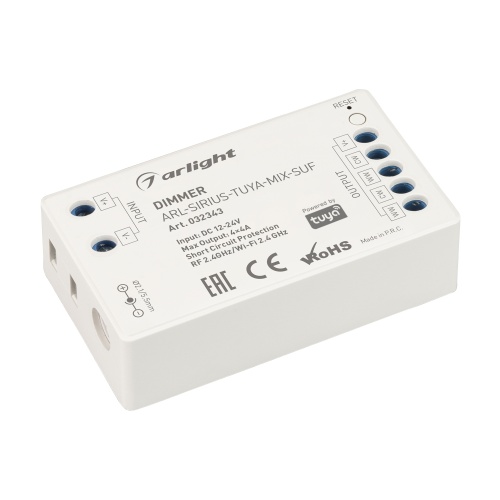 Диммер ARL-SIRIUS-TUYA-MIX-SUF (12-24V, 4x4A, 2.4G) (Arlight, Контроллер)