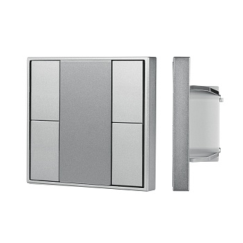 INTELLIGENT ARLIGHT Кнопочная панель DALI-201-23-4K-D2-IN Silver (BUS, Frame) (IARL, IP20 Металл, 3 года)