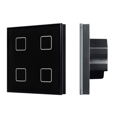 INTELLIGENT ARLIGHT Сенсорная панель DALI-301-11-IN Black (BUS/24V, Backlight) (IARL, IP20 Пластик, 5 лет)