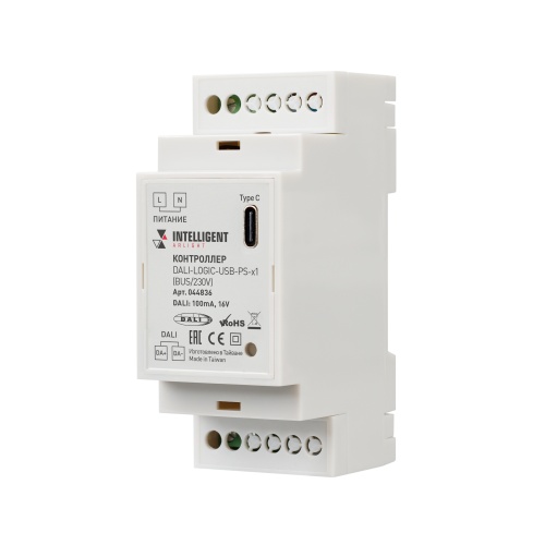 INTELLIGENT ARLIGHT Контроллер DALI-LOGIC-USB-PS-x1 (BUS/230V) (IARL, IP20 Пластик, 2 года)