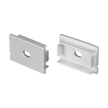 Заглушка LINE-3020 SILVER с отверстием (Arlight, Пластик)