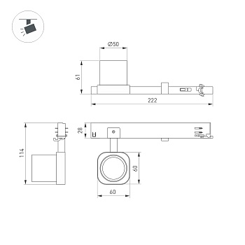 Светильник LGD-DIAFILM-4TR-R60-10W Warm2700 (WH, 20 deg, 230V) (Arlight, IP20 Металл, 5 лет)