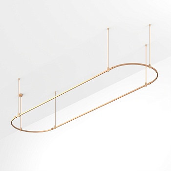 Основание ART-APRIORI-OVAL-ROD-800-4000x1000 (GD) (Arlight, IP20 Металл, 3 года)