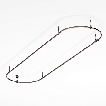 Основание ART-APRIORI-OVAL-ROD-200-3000x1000 (BK) (Arlight, IP20 Металл, 3 года)