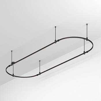 Основание ART-APRIORI-OVAL-ROD-400-3000x1000 (BK) (Arlight, IP20 Металл, 3 года)
