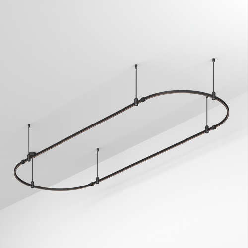 Основание ART-APRIORI-OVAL-ROD-400-3000x1000 (BK) (Arlight, IP20 Металл, 3 года)