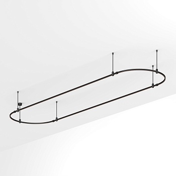 Основание ART-APRIORI-OVAL-ROD-400-4000x1000 (BK) (Arlight, IP20 Металл, 3 года)