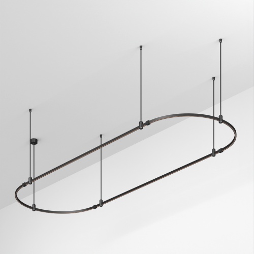Основание ART-APRIORI-OVAL-ROD-800-3000x1000 (BK) (Arlight, IP20 Металл, 3 года)