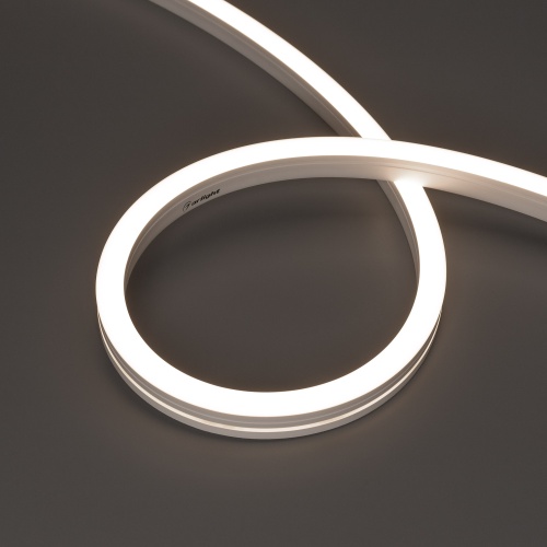 Светодиодная лента герметичная MOONLIGHT-SIDE-A140-12x17mm 24V Day4000 (9.6 W/m, IP67, 5m, wire x2) (Arlight, Вывод боковой, 3 года)