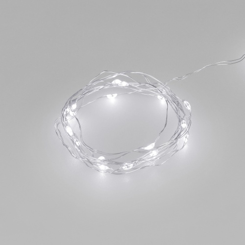 Светодиодная гирлянда ARD-DEW-HOME-2000-CLEAR-20LED-STD White6000 (3V, Battery Pack) (Ardecoled, IP20)