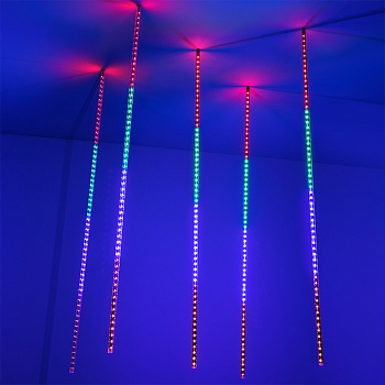 Светодиодная гирлянда ARD-ICEFALL-CLASSIC-D12-1000-5PCS-CLEAR-120LED-LIVE RGB (230V, 11W) (Ardecoled, IP65)