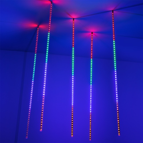 Светодиодная гирлянда ARD-ICEFALL-CLASSIC-D12-1000-5PCS-CLEAR-120LED-LIVE RGB (230V, 11W) (Ardecoled, IP65)