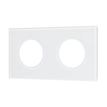 Рамка стеклянная FRM-GLARE-GC-2-WH (Arlight, -)