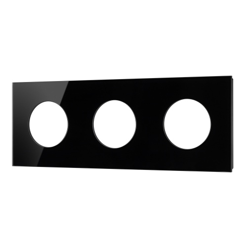 Рамка стеклянная FRM-GLARE-GC-3-BK (Arlight, -)