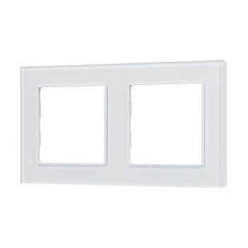 Рамка стеклянная FRM-GLARE-GS-2-WH (Arlight, -)